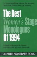 Cover of: The best women's stage monologues of 1994