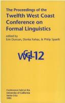 Cover of: The proceedings of the twenty-fifth annual Child Language Research Forum