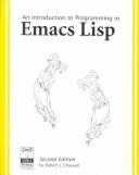 Cover of: An Introduction to Programming in Emacs Lisp | Robert J. Chassell