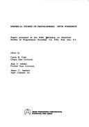 Cover of: Empirical Studies of Programmers: Fifth Workshop  by Workshop on Empirical Studies of Programmers (5th 1993 Palo Alto, Calif.), Calif.) Workshop on Empirical Studies of Programmers 1993 (Palo Alto, Jean C. Scholtz, Curtis R. Cook, Calif.) Workshop on Empirical Studies of Programmers 1993 (Palo Alto, Jean C. Scholtz, Curtis R. Cook