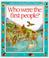 Cover of: Who Were the First People (Starting Point History Series)