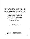 Cover of: Evaluating Research in Academic Journals: A Practical Guide to Realistic Education