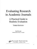 Evaluating Research in Academic Journals by Fred Pyrczak