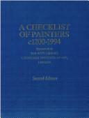 Cover of: Checklist of Painters from 1200-1994 by Witt Library., Witt Library.