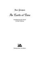 Cover of: An Earth of Time (Serie D'ecriture)