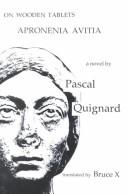 Cover of: On Wooden Tablets by Pascal Quignard
