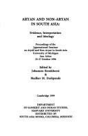Cover of: Aryan and Non-Aryan In South Asia: Evidence, Interpretation and Ideology