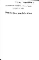 Cover of: Linguistic form and social action by edited by Jennifer Dickinson ... [et al.].