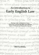 Cover of: An Introduction to Early English Law | Bill Griffiths