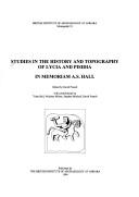 Cover of: Studies in the history and topography of Lycia and Pisidia: in memorian A.S. Hall