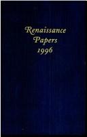 Cover of: Renaissance Papers 1996 (Renaissance Papers)