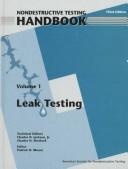 Cover of: Leak testing by technical editors, Charles N. Jackson, Jr., Charles N. Sherlock ; editor, Patrick O. Moore.