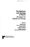 Cover of: The Rhetoric and Ideology of Genre: Strategies for Stability and Change (Research in the Teaching of Rhetoric and Composition)