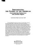 Guaranteeing democracy and human rights (Implementing the Summit of the Americas: a working paper series) by Michael Shifter