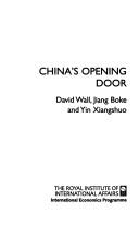 China's opening door by David Wall, Jiang Boke, Yin Xiangshuo