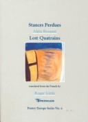 Cover of: Stances perdues = by Alain Bosquet, Alain Bosquet
