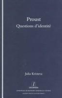 Cover of: Proust: Questions D'Identite (Legenda Special Lecture Series, 1) (Legenda Special Lecture Series, 1)