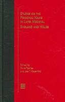 Cover of: Studies on the Personal Name in Later Medieval England and Wales (Studies in Medieval Culture)