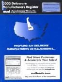 Cover of: 2003 Delaware Manufacturers Register