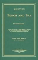 Cover of: Martin's Bench And Bar of Philadelphia by John Hill Martin, John Hill Matin, John Hill Martin, John Hill Matin