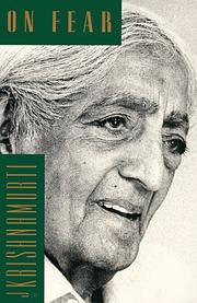 Cover of: On fear by Jiddu Krishnamurti