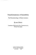 Cover of: Transformations of Sensibility | Hideo Kamei
