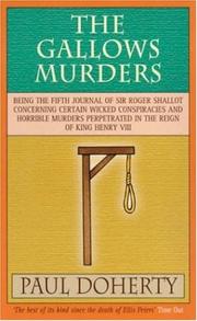 Cover of: The Gallows Murders (Tudor Whodunnits Featuring Roger Shallot)