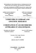 Computers in literary and linguistic research