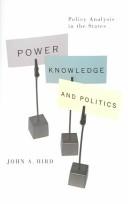 Cover of: Power, Knowledge, And Politics: Policy Analysis In The States (American Governance and Public Policy)