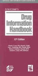 Cover of: Drug Information Handbook by Charles F. Lacy, Lora L. Armstrong, Morton P. Goldman, Leonard L. Lance