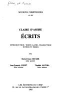 Cover of: Écrits by Clare of Assisi, Saint