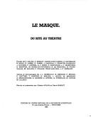Cover of: Le Masque: Du rite au theatre