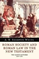 Cover of: Roman Society and Roman Law in the New Testament | Sherwin-White, A. N.