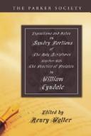 Cover of: Expositions of Scripture and Practice of Prelates by William Tyndale