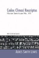 Cover of: Codex Climaci Rescriptus (Horae Semiticae)