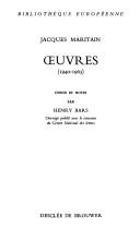 Cover of: Œuvres by Jacques Maritain