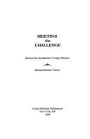 Meeting the challenge by K. K. Tokaev