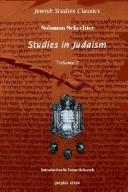Cover of: Studies in Judaism: First Series (Jewish Studies Classics 3)
