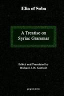 Cover of: A Treatise on Syriac Grammar | Elia Of Soba