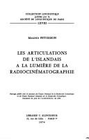 Cover of: Les Articulations de Lislandais La Lumihre de La Radiocinimatographie (Collection Linguistique)