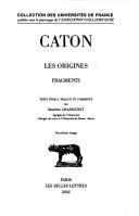 Cover of: Caton, Lesorigines: (fragments)