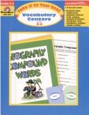 Cover of: Vocabulary Centers (Grades 3-4)