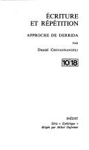 Cover of: Ecriture et répétition: approche de Derrida