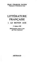 Cover of: Litterature Francaise Le Moyan Age
