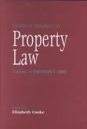 Cover of: Modern Studies in Property Law: Property 2000 (Modern Studies in Property Law)