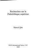 Cover of: RECHERCHES SUR LE PALEOLITHIQUE SUPERIEUR.