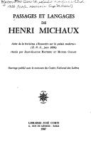 Cover of: Passages et langages de Henri Michaux by Rencontres sur la poésie moderne (3rd 1986 Ecole normale supérieure)