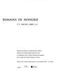 Romains de Hongrie by Annamária Facsády