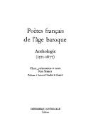 Cover of: Poètes français de l'âge baroque: anthologie, (1571-1677)