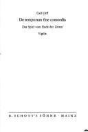 Cover of: De temporum fine comoedia: Libretto (Greek, Latin, German)